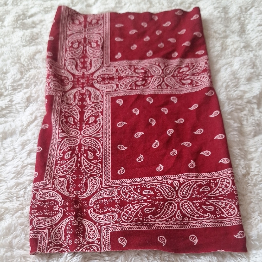 Red Paisley Bandana